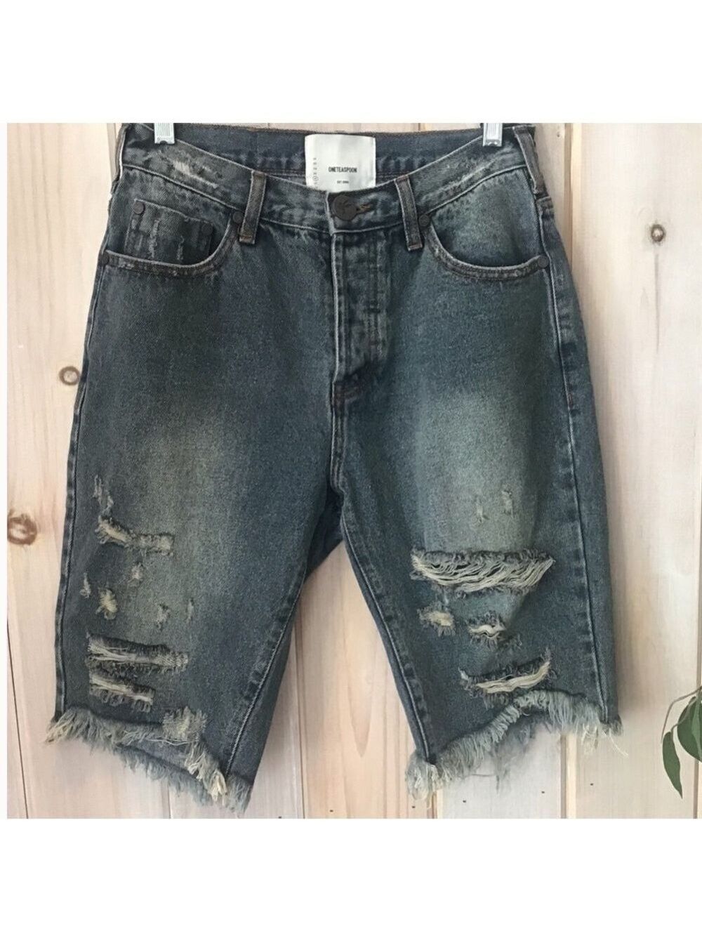 One Teaspoon Bermuda Denim Shorts Size 26 - Picture 7 of 9